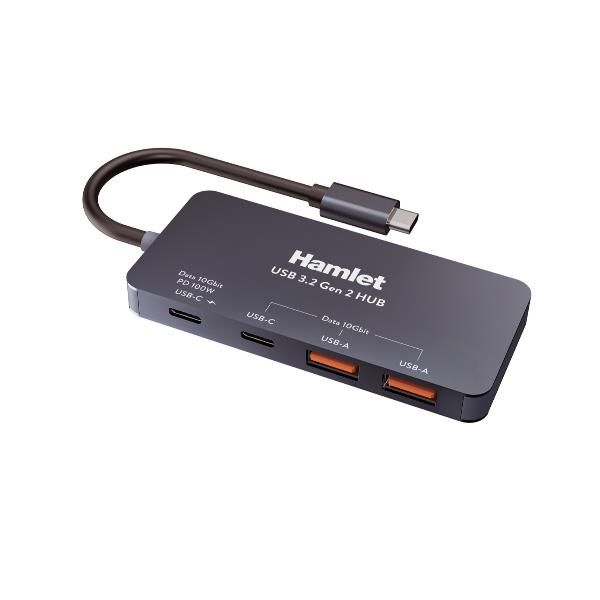 HUB 4 PORTE USB-A + USB-C + PD100W
