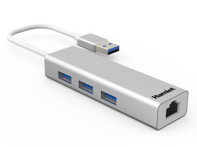 HUB 3 PORTE USB 3.0 + LAN RJ45