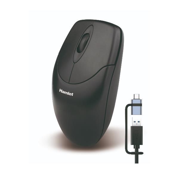 MOUSE USB 1000 DPI + USB-C ADAPTER