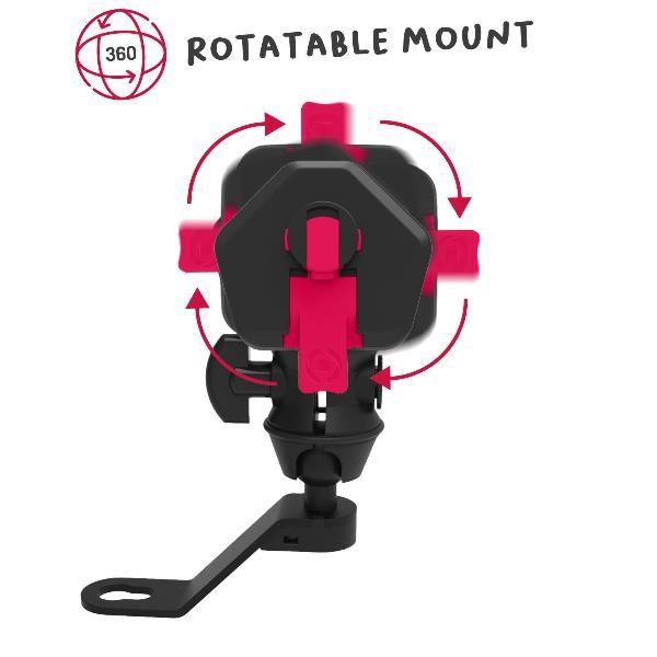 MIRROR MOTORCYCLE HOLDER BLACK