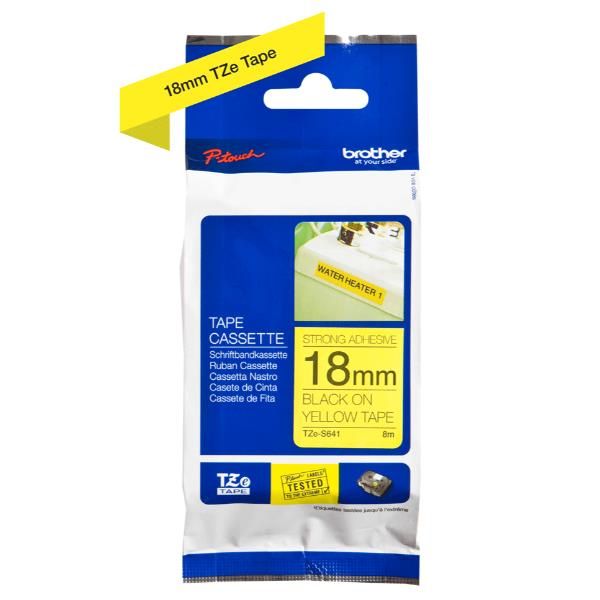 NASTRO 18MM NERA/GIALLO ADES RESIS