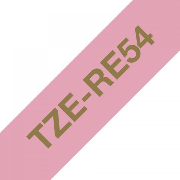 NASTRO TESSUTO ORO SU ROSA 24 MM