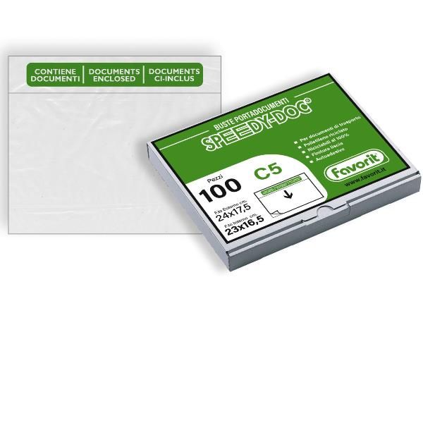 CF100 BUSTE ADESIVE SPEEDY DOC C5