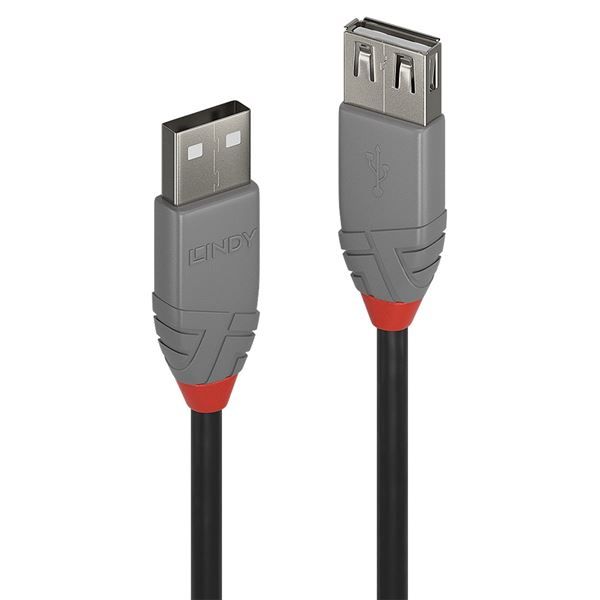 1M USB 2.0 KABEL AM AF ANTHRA