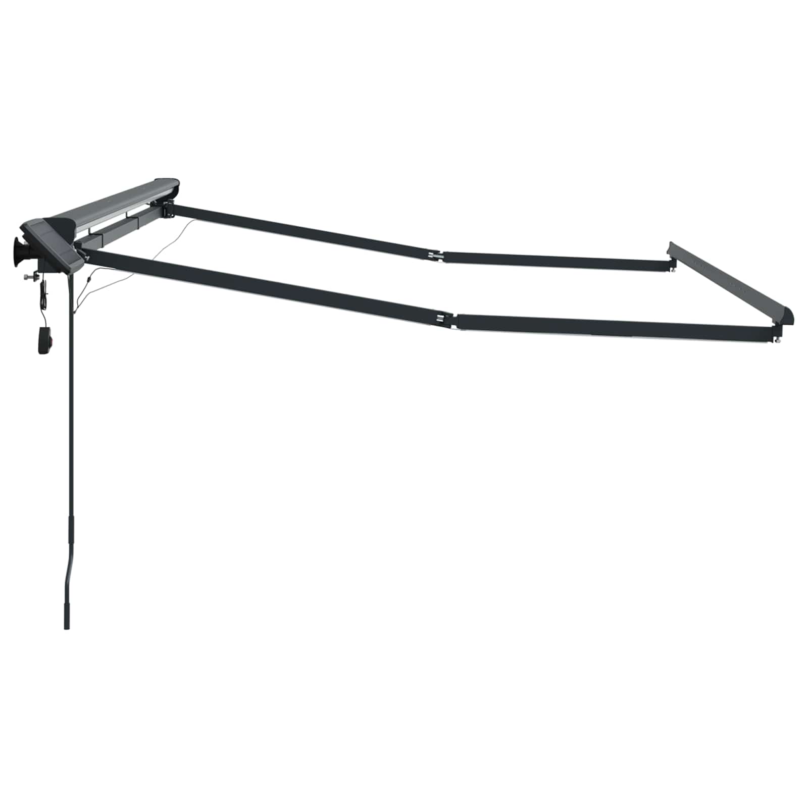Cornice Per Tenda Manuale Con Led Antracite 3 X 2,5 M Acciaio - Image 4