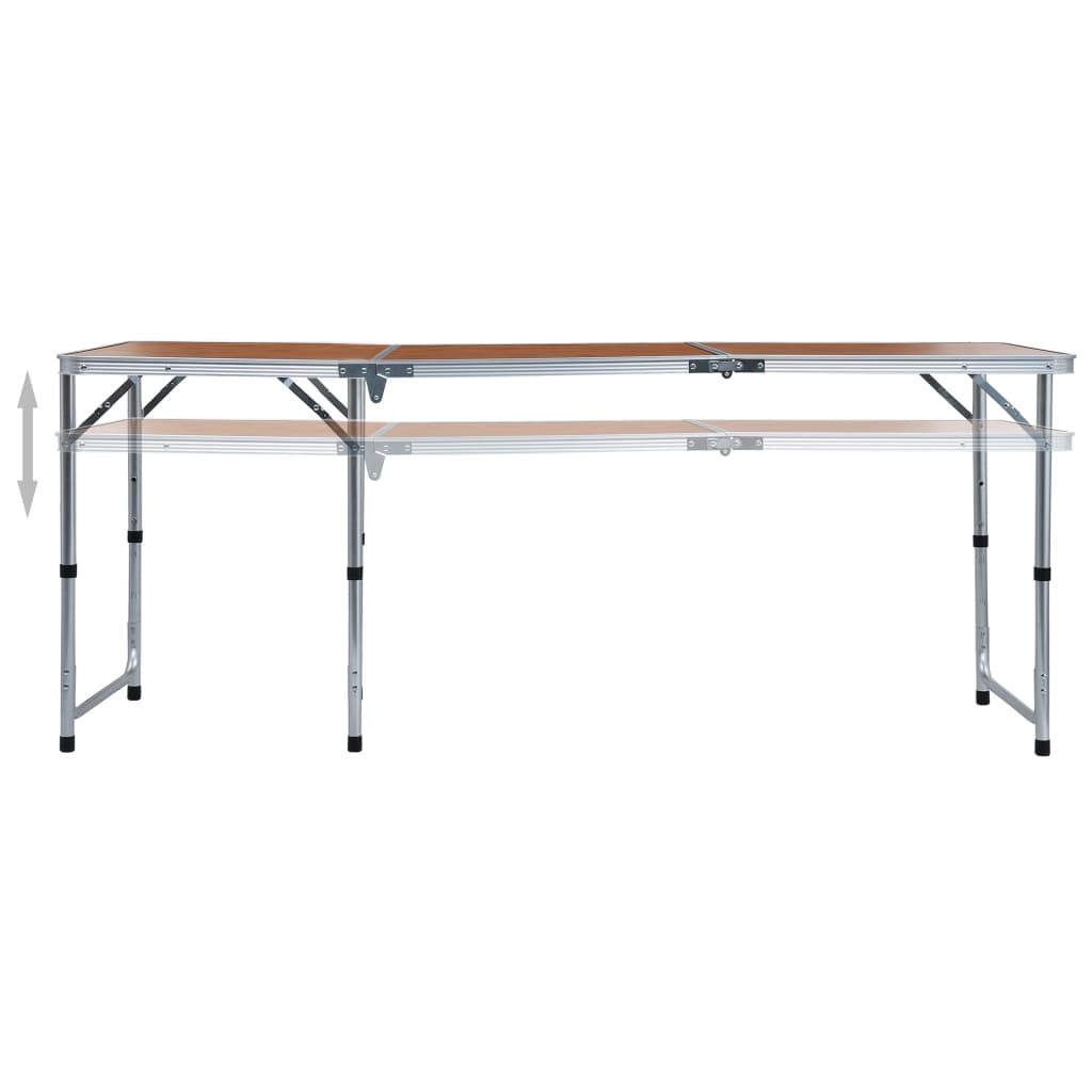 Tavolo Da Campeggio Pieghevole In Alluminio 180x60 cm