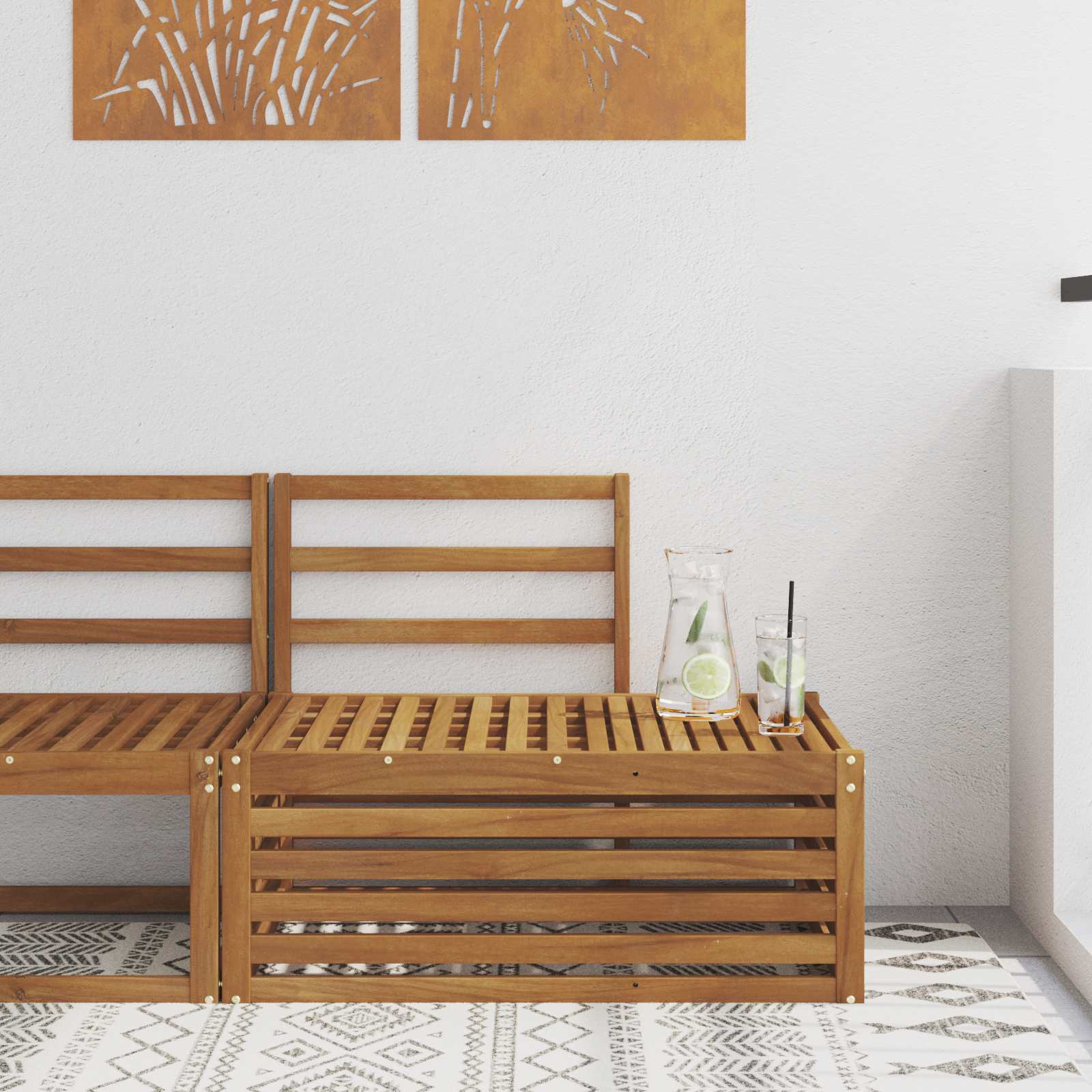 Divano Da Esterno Naturale 91 X 63 X 73 cm