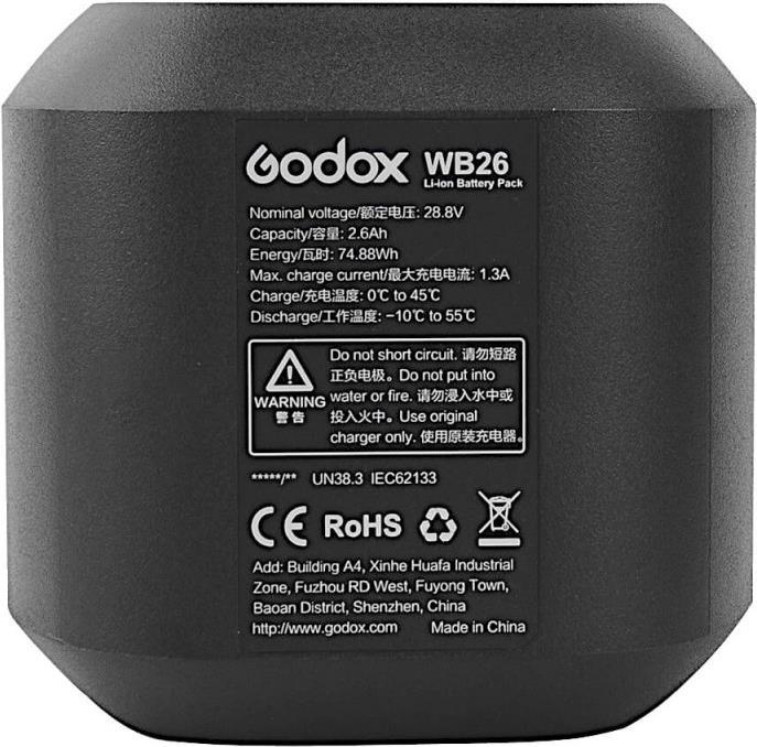 Godox Wb26 - 2600 Mah - 28,8 V - 74,88 Wh (wb26)