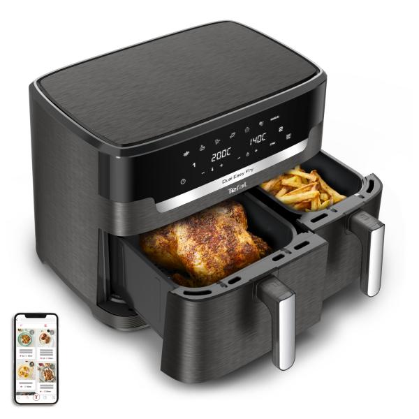 Tefal Easy Fry Dual Xxl Ey942he0, Heißluftfritteuse, 11 L, 40 °c, 220 °c, 10 Person(en), Doppel