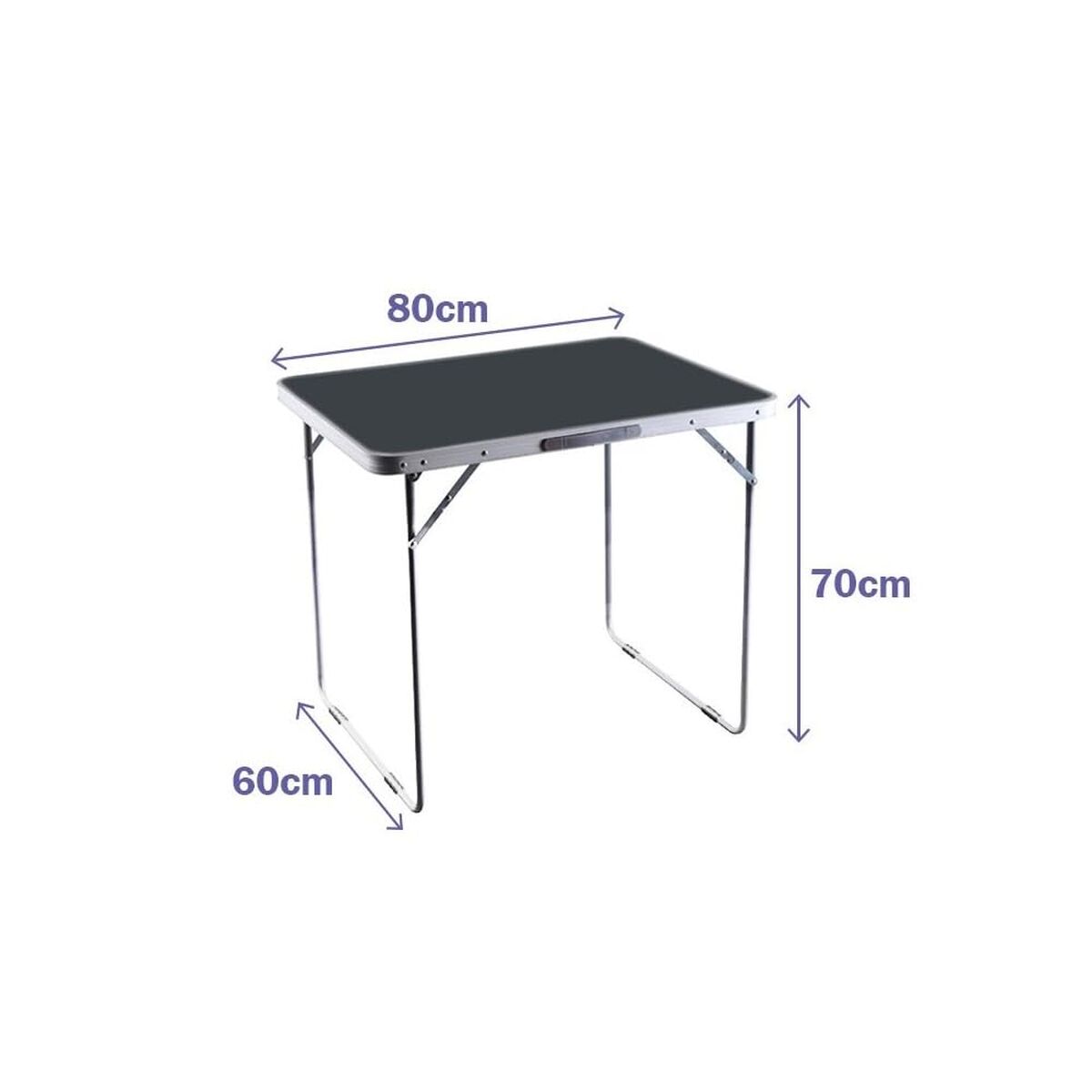Tavolo Pieghevole Marbueno Grigio 120 X 70 X 60 cm