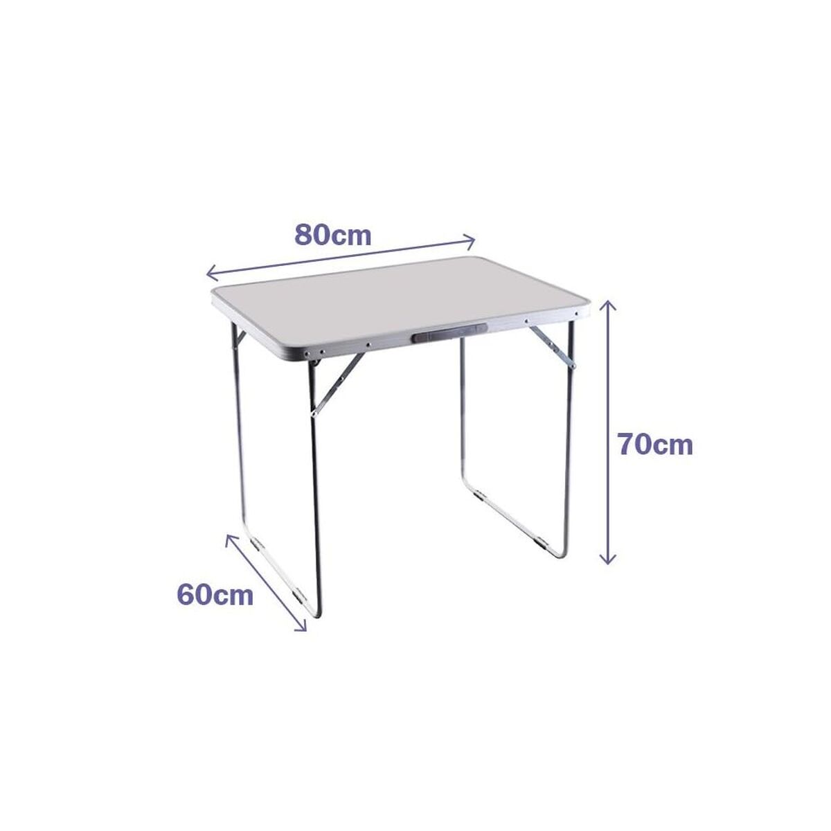 Tavolo Pieghevole Marbueno Bianco 120 X 70 X 60 cm