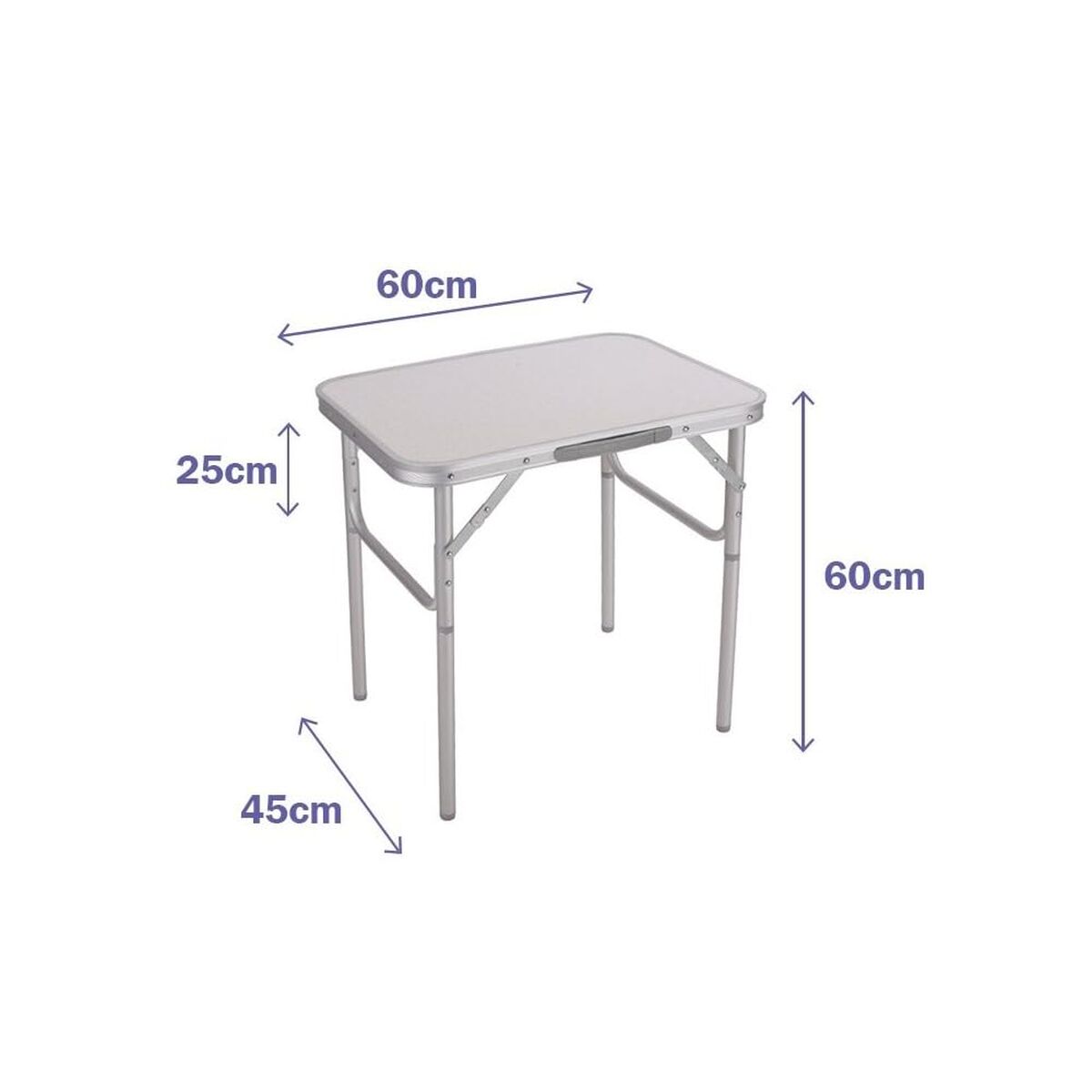 Tavolo Pieghevole Marbueno Bianco 60 X 60 X 45 cm