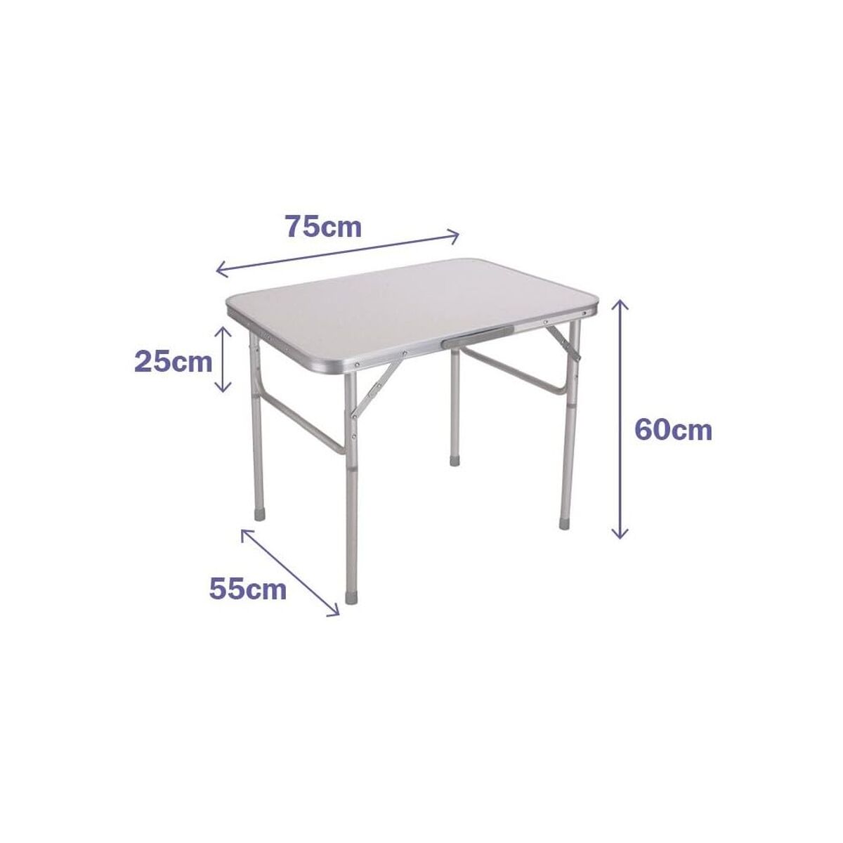 Tavolo Pieghevole Marbueno Bianco 75 X 60 X 55 cm