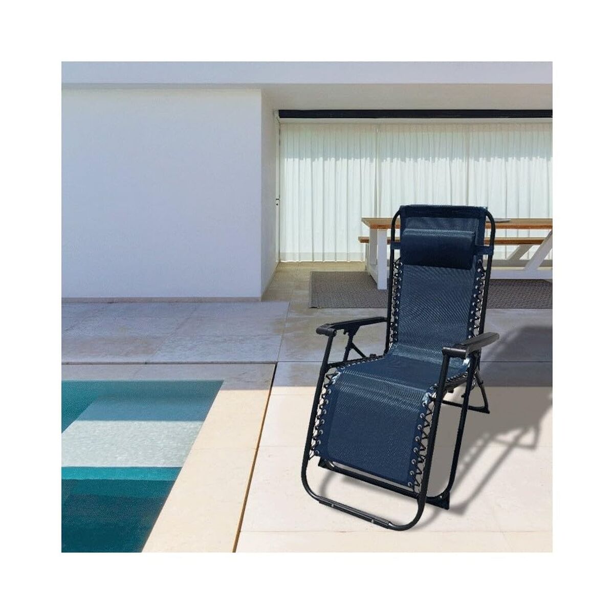 Sedia Pieghevole Marbueno 90 X 108 X 66 Cm Azzurro