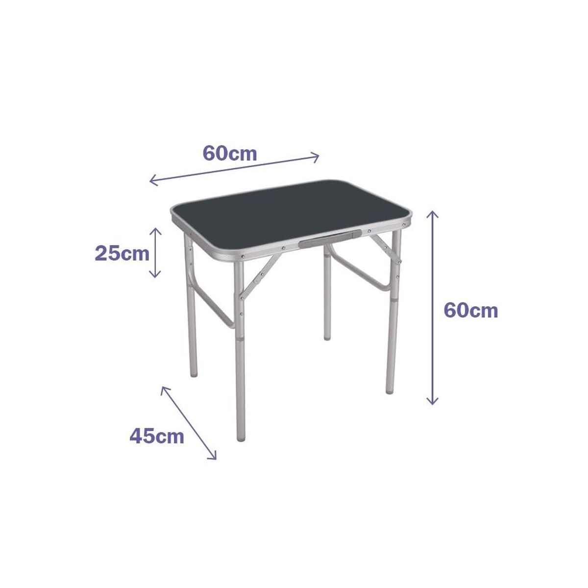 Tavolo Pieghevole Marbueno Grigio 60 X 60 X 45 cm