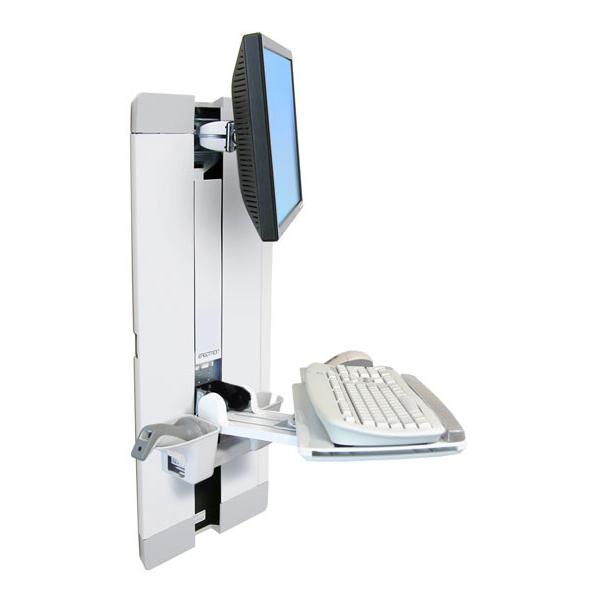 Ergotron StyleView Vertical Lift, Patient Room 61 cm [24] Parete Bianco (Ergotron StyleView Vertical Lift, Patient Room - Mounting kit [keyboard shelf, wrist rest, mouse pouch, panel vertical lift] f