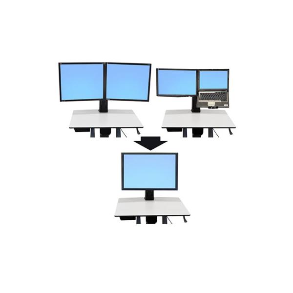 Ergotron WorkFit Convert-to-Single HD Kit from Dual or LCD & Laptop 76,2 cm [30] Scrivania (Ergotron WorkFit - Conversion kit - ko)