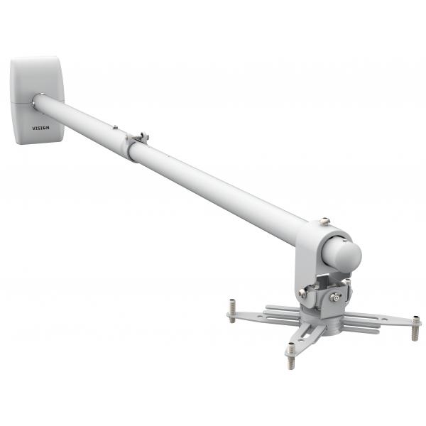 Vision TM-ST2 supporto per proiettore Parete Bianco (Universal projector wall mount - telescopic boom with length 930 to 1530 mm from wall to middle of projector - projector can be mounted at any poi