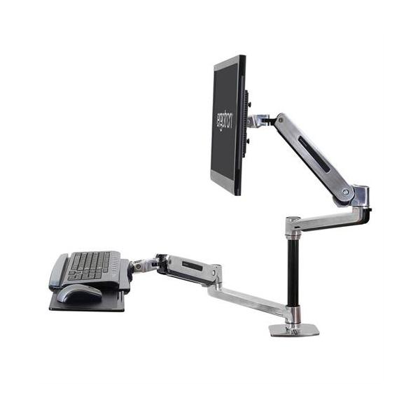 Ergotron 45-405-026 postazione di lavoro in piedi-seduto (WORKFIT-LX POLISHED - SIT-STAND DESK MOUNT SYSTEM)