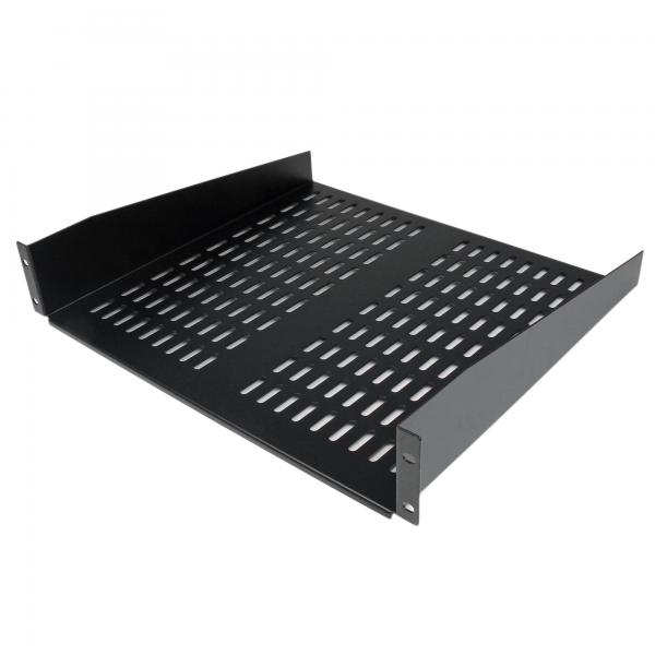StarTech.com Scaffale cantilever per montaggio a rack universale con fessure 16 2U - Ripiano per armadio server rack fisso - 22 kg (2U SERVER RACK SHELF UNIVERSAL - VENTED RACK MOUNT SHELF)