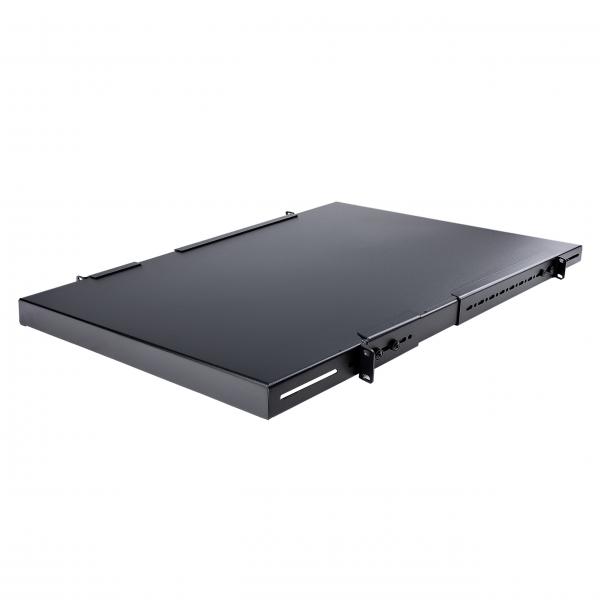 StarTech.com Ripiano 1U regolabile per montaggio su rack 19 - Robusto ripiano per armadio server rack 19 pollici - Mensola Universale con profondità di montaggio regolabile da 49,5 a 97,4cm - Capacit