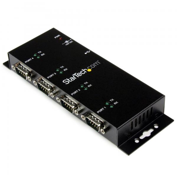StarTech.com Hub adattatore seriale USB a DB9 RS232 4 porte - Guide DIN industriali e montabile a parete (USB SERIAL HUB 4PORT USB TO DB9 - RS232 SERIAL ADAPTER HUB)
