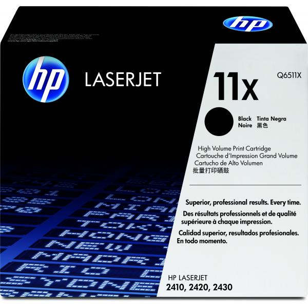 HP 11X High Yield Black Original LaserJet Toner Cartridge cartuccia toner 1 pz Originale Nero (Toner Black - Pages 12.000 - Warranty: 12M)