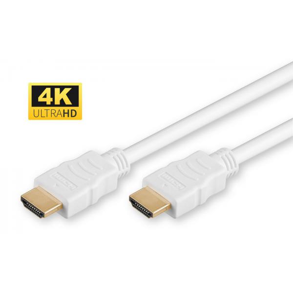 Microconnect HDM191915V1.4W cavo HDMI 15 m HDMI tipo A [Standard] Bianco (HDMI High Speed cable, 15m, - White High Speed with Gold - plugs 3D support with a resolution up to 1080p - Warranty: 300M)