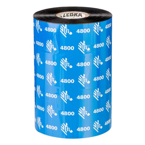 Zebra 4800 Performance Resi nastro termico 450 m Nero (RIBBON 4800 RESIN 80MM - 450 METERS C-25MM BOX OF 12)