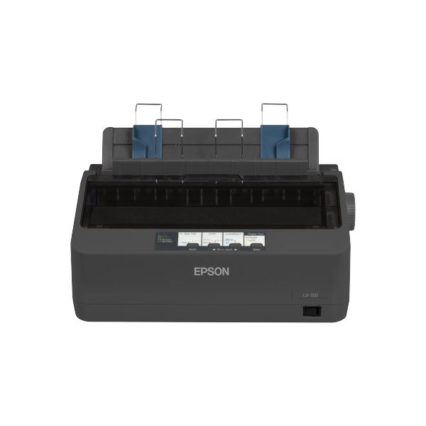 Epson LX-350 UK 240V (Epson LX-350 Dot matrix printer, 9 pins, 80 column, original + 4 copies, 347 cps HSD [10 cpi], Epson ESC/P - IBM 2380+ emulation, 3 fonts, 8 BarCode fonts, 3 paper paths, single
