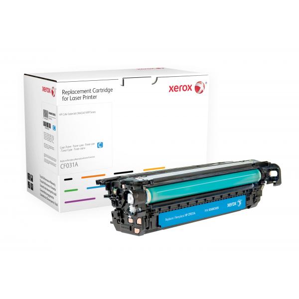 Xerox Cartuccia toner ciano. Equivalente a HP CF031A. Compatibile con HP Colour LaserJet CM4540 MFP (XEROX 006R03005 CYAN TONER CF031A)