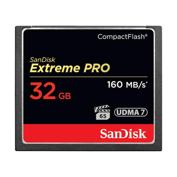 SanDisk 32GB Extreme Pro CF 160MB/s CompactFlash (COMPACT FLASH CARD 32GB - EXTREME PRO 160MB/S VERSION)