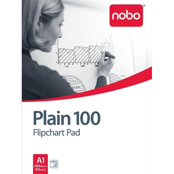 Nobo Flipchart Pad (Nobo 34633681 100 Page A1 Flipchart Pad Pack of 2)