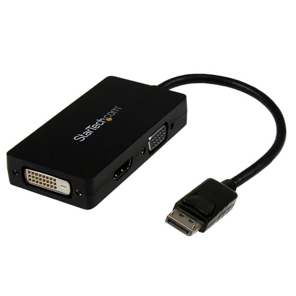 StarTech.com Cavo Adattatore 3 in 1 DisplayPort a VGA/DVI/HDMI - Convertitore DP a VGA HDMI DVI (3 IN 1 DISPLAYPORT ADAPTER DP - TO VGA DVI HDMI CONVERTER DONGLE)