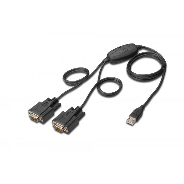 Digitus Cavo ® da USB 2.0 a 2x RS232 (DIGITUS USB 20 TO 2XRS232 CABLE - 1.5M)