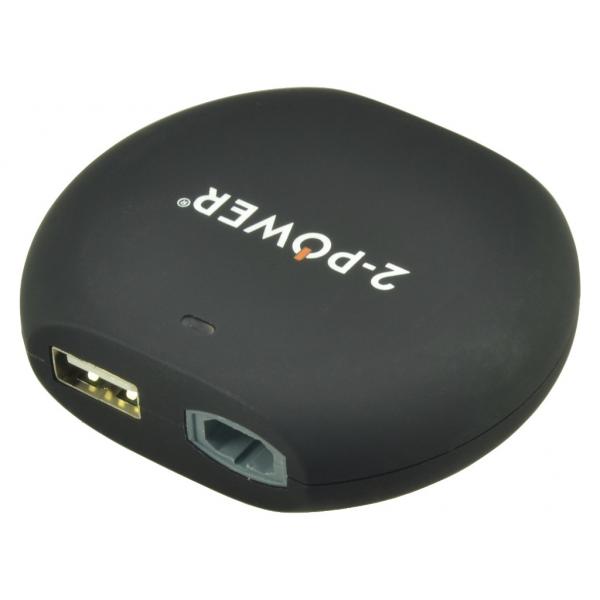 2-Power CUC0090D adattatore e invertitore Nero (12V In-Car Charger 15-20V 90W + 2.1A USB)