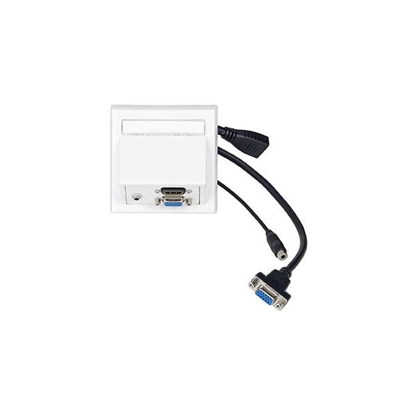 Vivolink WI221192 presa energia HDMI + VGA + 3.5mm Bianco (Wall box VGA, HDMI + 3,5mm - aud inc Thorsmann wall box . - Warranty: 12M)