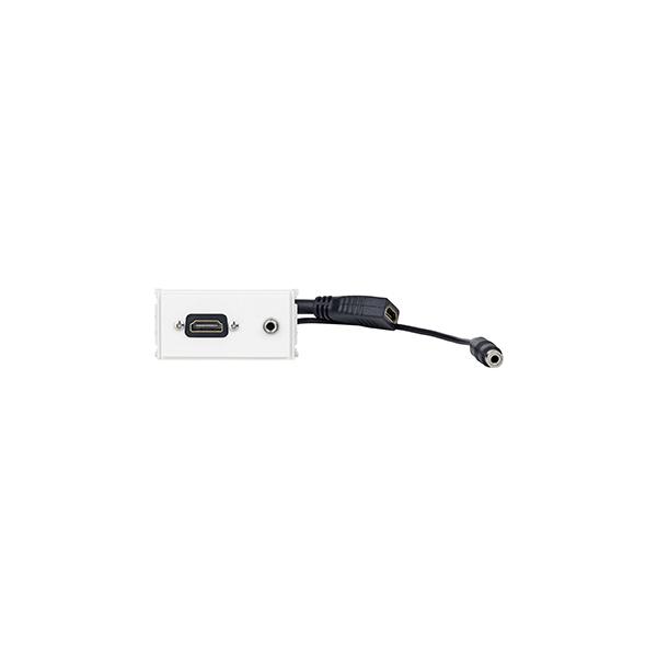 Vivolink WI221276 presa energia HDMI + 3.5mm Bianco (Outlet Panel HDMI + AUD - . - Warranty: 12M)