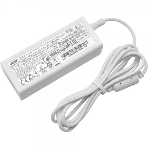 Acer AC Adaptor 45W adattatore e invertitore Interno Bianco (AC Adapter 19V 2.37A 45W includes power cable)