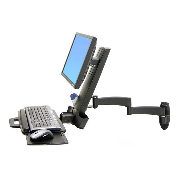 Ergotron 200 Series Combo Arm 61 cm [24] Parete Nero (200 SERIES COMBO ARM - BLACK TEXTURED)