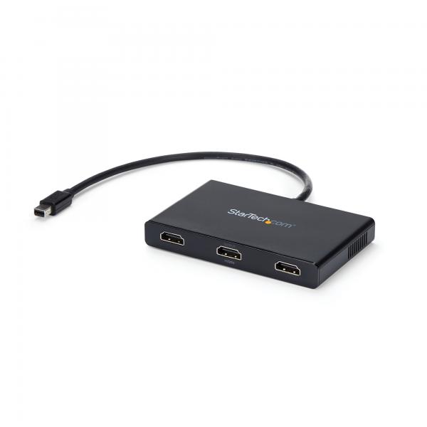 StarTech.com Adattatore multi monitor a 3 porte - Hub MST Mini DisplayPort a HDMI - Triplo 1080p o doppio 4K 30Hz - Video splitter in modalità desktop esteso solo su Windows - mDP 1.2 a 3x HDMI (MDP