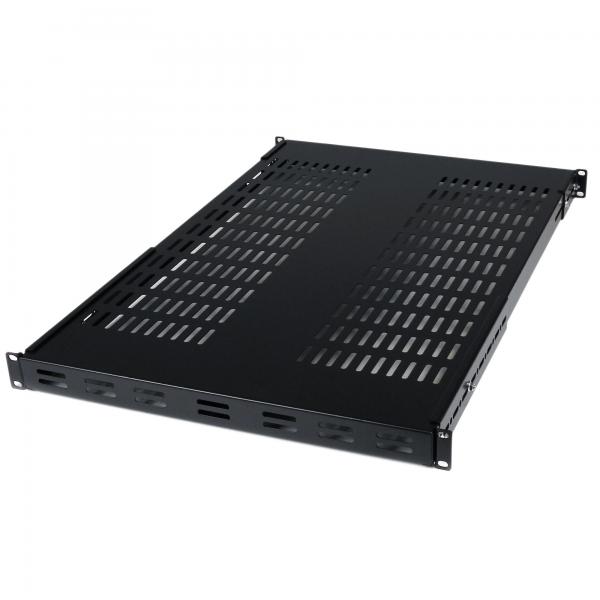 StarTech.com Ripiano fisso per armadio server a rack, profondità regolabile (1U SERVER RACK SHELF UNIVERSAL - VENTED RACK MOUNT SHELF)
