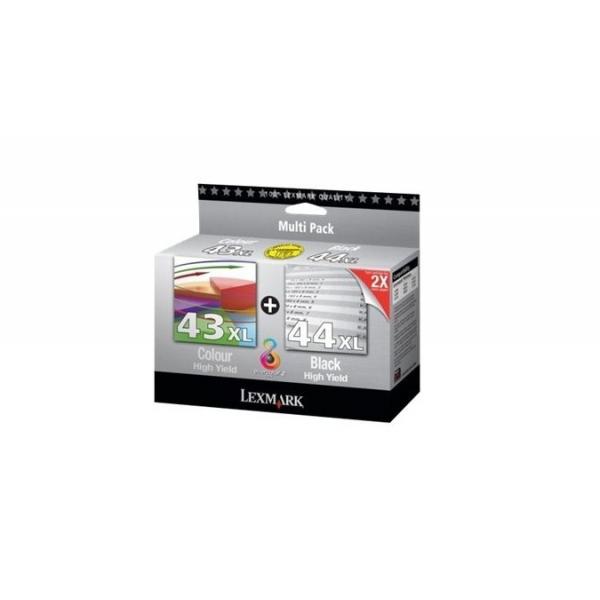 Lexmark 80D2966 cartuccia d'inchiostro 2 pz Originale Nero (LEXMARK #43XL #44XL BLACK AND COLOUR CARTRIDGE)
