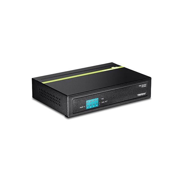 Trendnet TPE-S50 switch di rete Non gestito L2 Fast Ethernet [10/100] Supporto Power over Ethernet [PoE] Nero (Trendnet network switch Unmanaged L2 Fast Etherne)