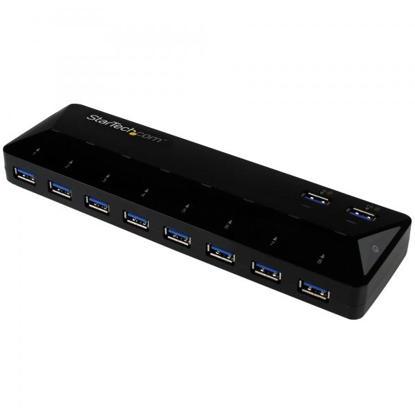 StarTech.com Hub USB 3.0 a 10 Porte di Ricarica e Sincronizzazione - 2 Porte x 1,5 Amp (10 PORT USB 3.0 HUB W/ CHARGING - MULTIPORT USB HUB USB SPLITTER)