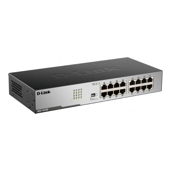 D-Link 16-Port 10/100/1000 Rackmountable Switch Non gestito Gigabit Ethernet [10/100/1000] (D-Link 16-port 10/100/1000 Gigabit Desktop Switch)