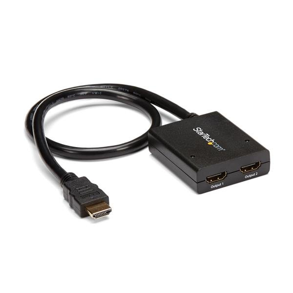 StarTech.com Sdoppiatore Splitter HDMI 4k @ 30hz 1x2 da 1 a 2 porte Alimentato con Adattatore o USB (HDMI 2-PORT 4K VIDEO SPLITTER - POWERED BY USB OR POWER ADAPTER)