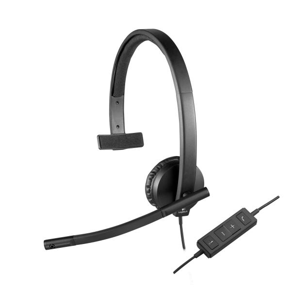 Logitech 981-000571 cuffia e auricolare Cablato A Padiglione Ufficio USB tipo A Nero (USB HEADSET H570E - MONO EMEA)