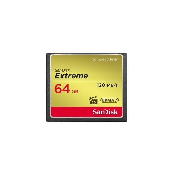 SanDisk CF Extreme 64GB CompactFlash (CF CARD 64GB EXTREME - 120MB/S - 85MB/S WRITE)