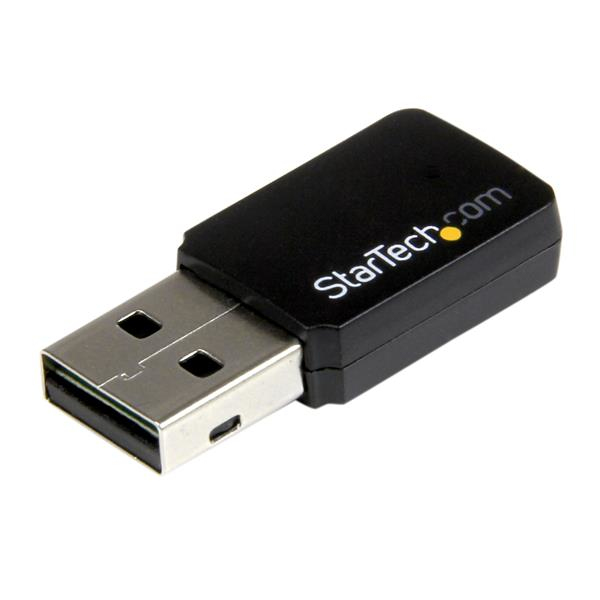 StarTech.com Chiavetta Adattatore Wireless-AC doppia banda WiFi USB 2.0 - Pennetta Scheda di rete 802.11ac 1T1R (USB WIFI ADAPTER MINI WIRELESS - AC NETWORK ADAPTER DONGLE AC600)